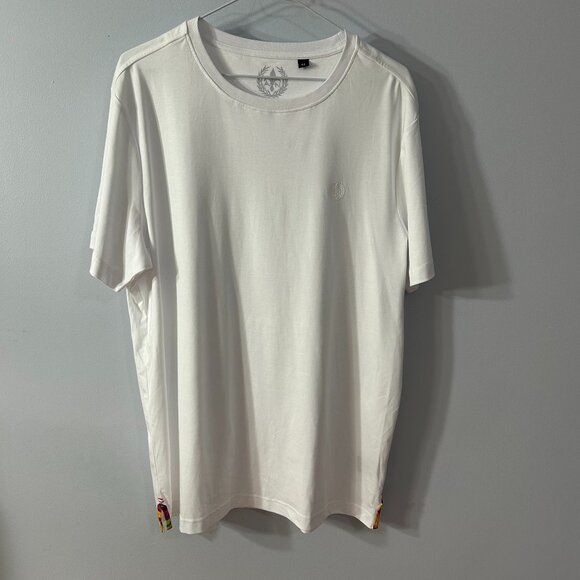 Au Noir Short Sleeve Crew Tee Michael-C, White, Size 4 Large - Picture 2 of 6
